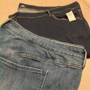 Plus Size 30 Denim Jeans  Short   Old Navy  2 Pair Bundle